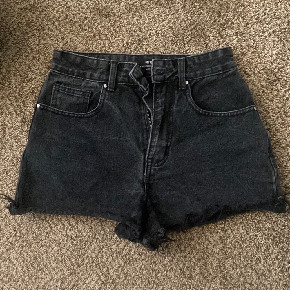 cotton on high rise mom shorts